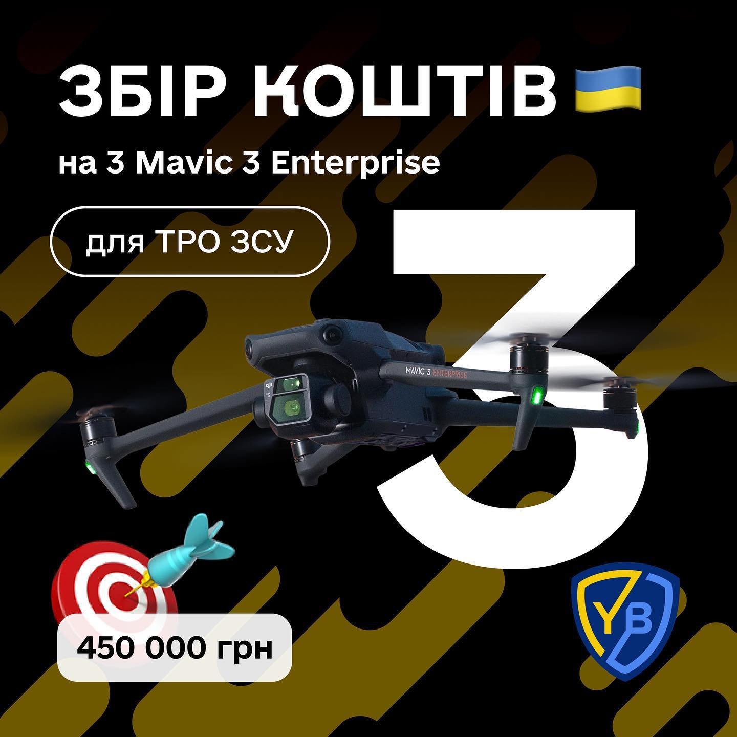 Збір на DJI Mavic 3 Enterprise для аеророзвідки ТРО ЗСУ